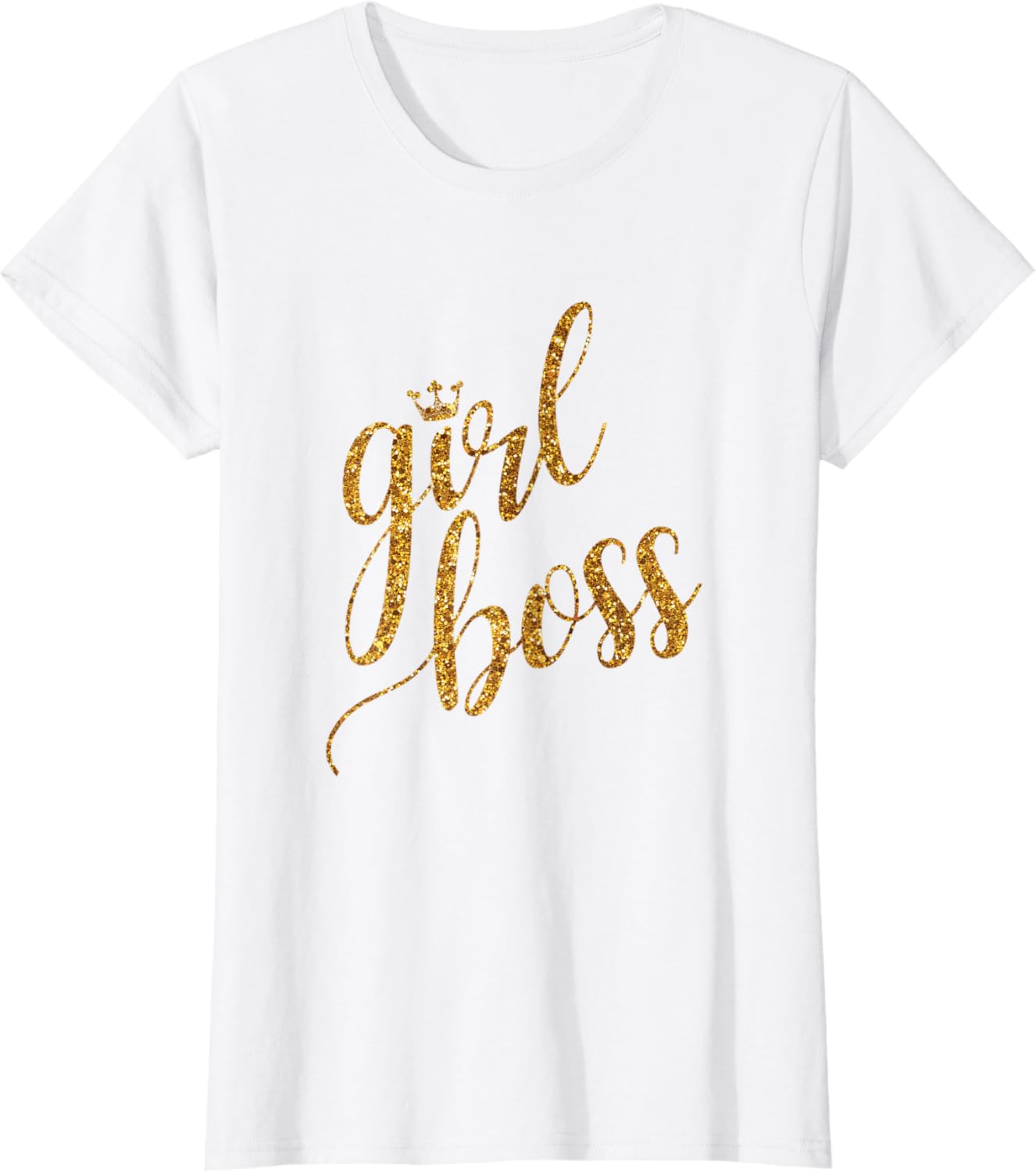 White t shirt with gold print Clearance
