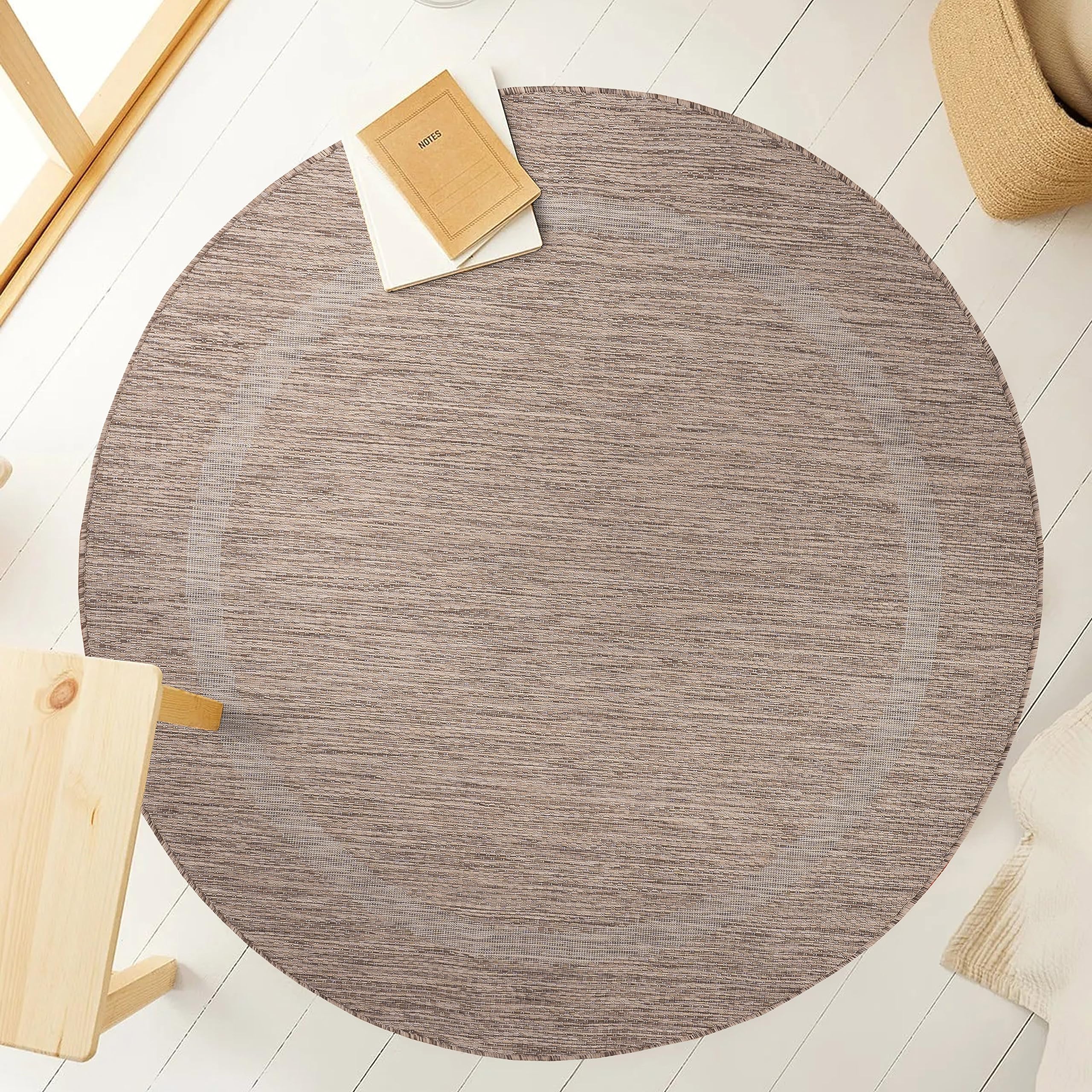 Tappeto da terrazza uniforme moderno resistente alle intemperie facile da mantenere lavabile resistente robusto marrone 120x170 cm terrazza giardino adatto al riscaldamento a pavimento OEKO-TEX