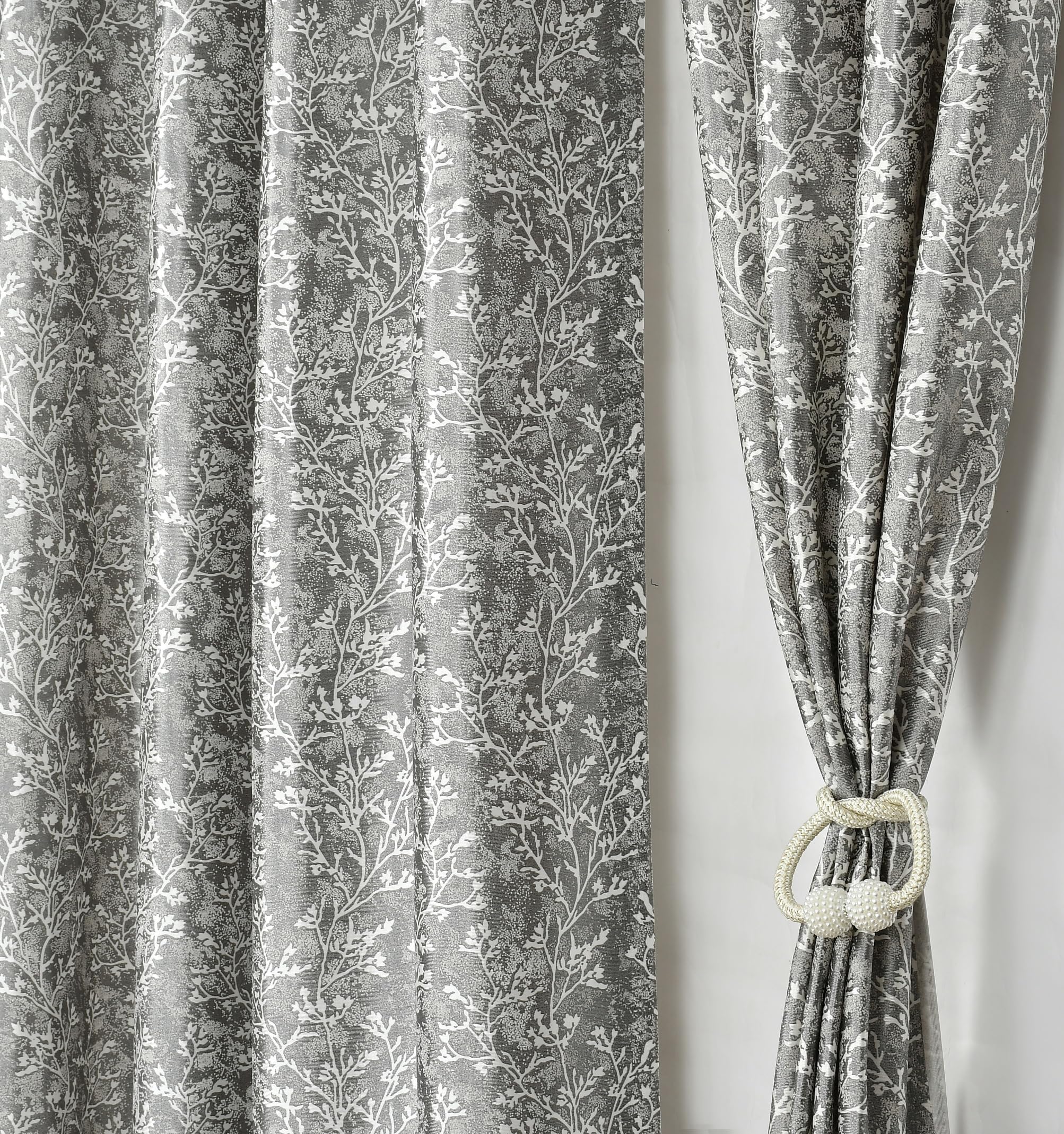 Floral Beige Door Curtains - Room Darkening FREE SHIPPING -11
