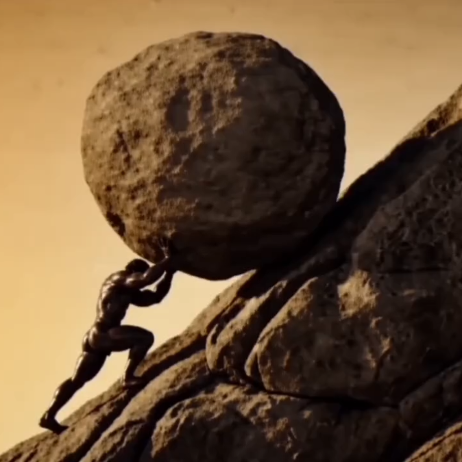 Estatua de Hombre con Esfera de Hierro Briskfeel miniatura 7