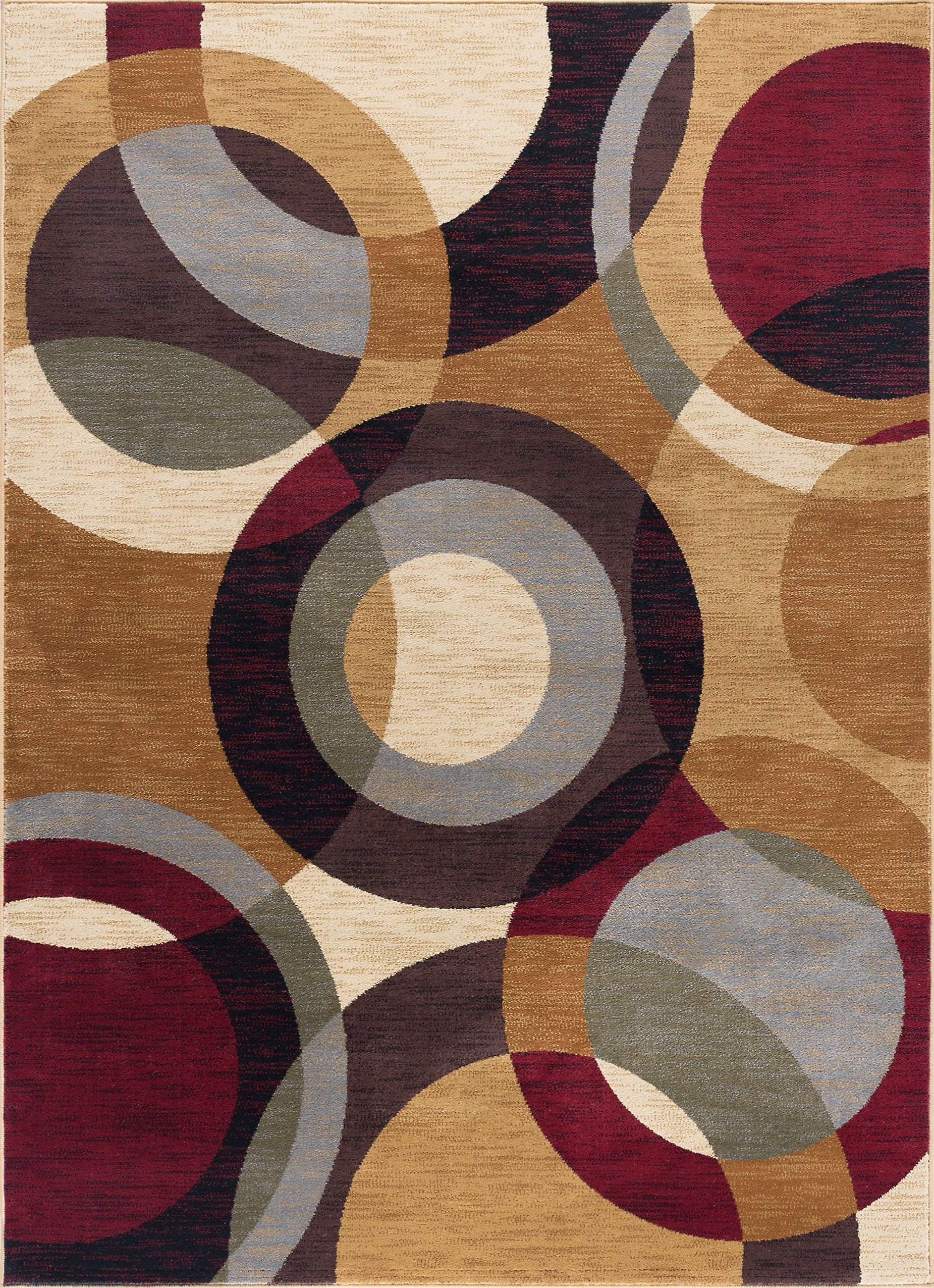 Verona Contemporary Geometric Multi-Color Rectangle Area Rug, 5' x 8'