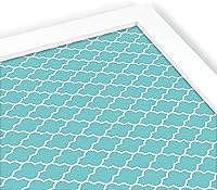 Vista 4 de PinPix Tablero de anuncios de corcho personalizado de 14 x 14 pulgadas, tablero de póster de color aguamarina con un tablero de fotos estilo lienzo