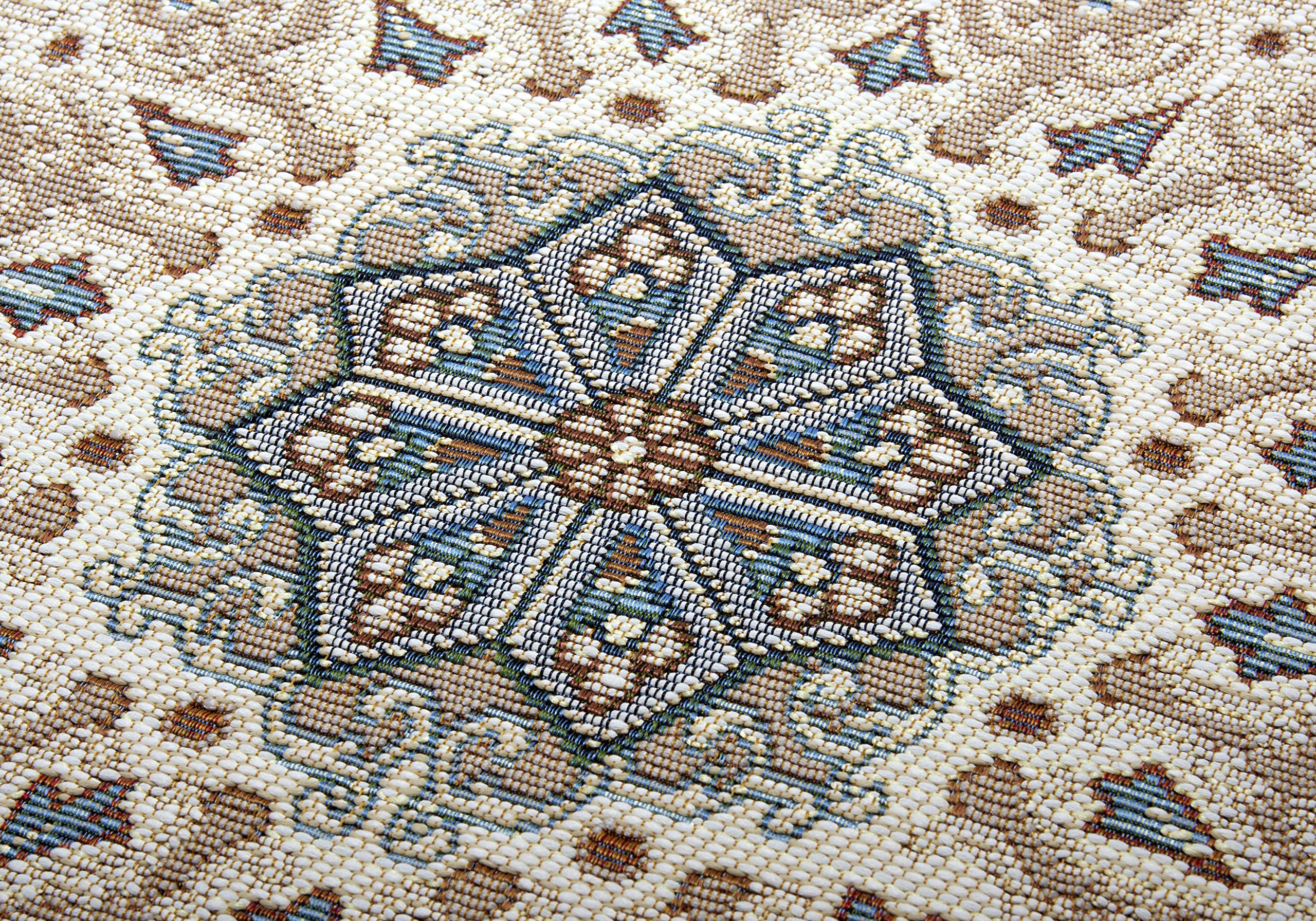 Hanse Home Kadi In- & Outdoor Teppich Orientalisch – Orient Flachgewebe, Orientalisches Design Klassisch, ÖKO-TEX Wetterfest & UV-beständig für Balkon, Terrasse, Garten – Grau Creme, 240x340cm