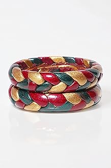 Suprimo Red Green Handemade Rajasthani Traditional Lakh Jaipuri Lac Bangles Women Set pack of 2
