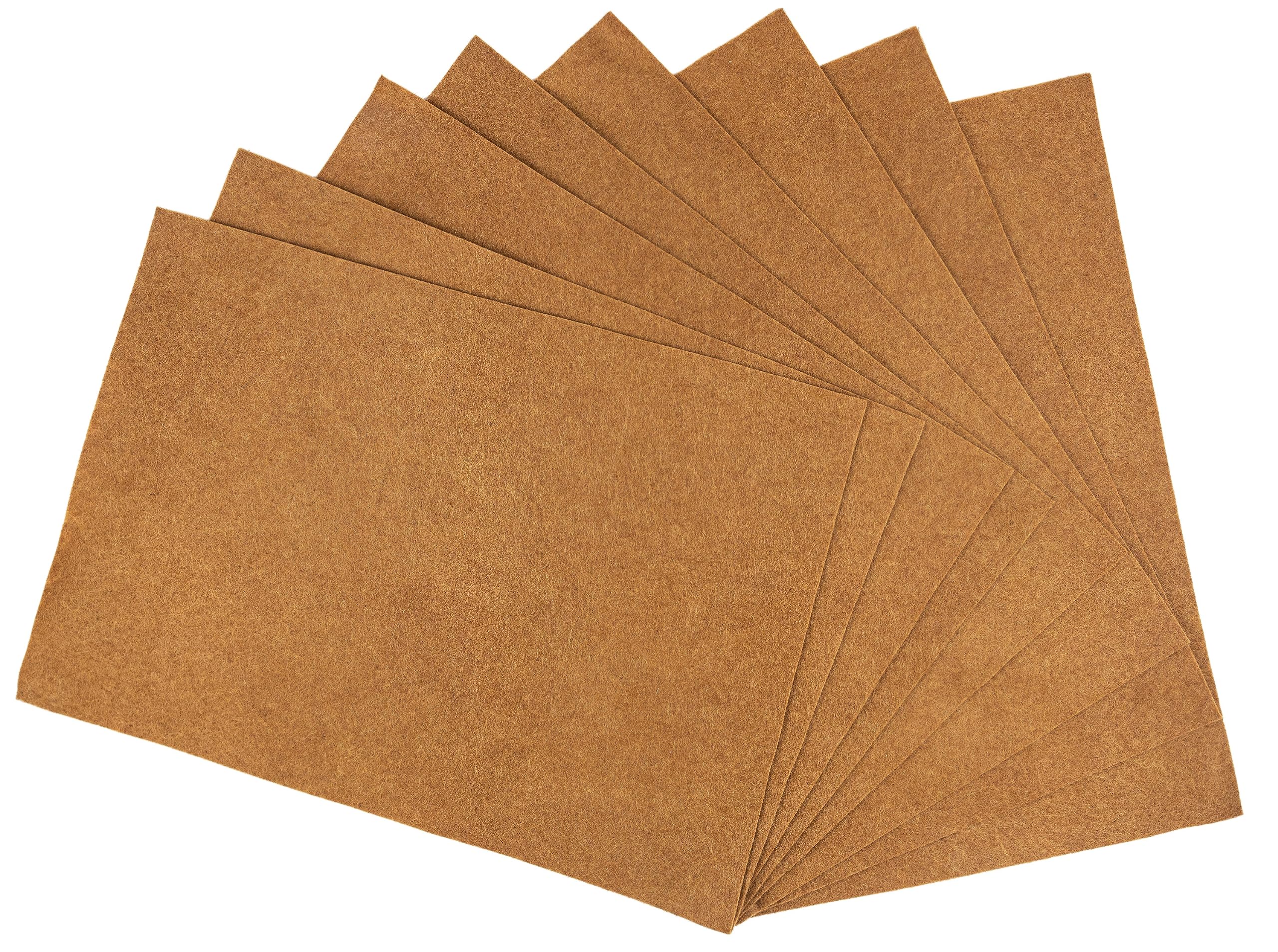 Interdruk - Felt Sheets - DIY Textile Fabrics Craft - 8X A4 Sheets - Brown
