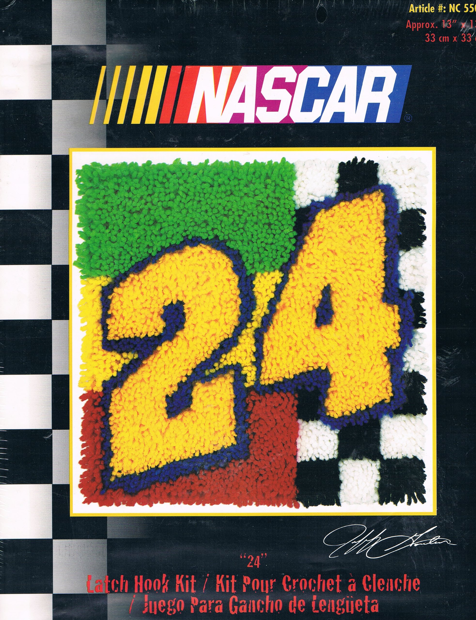 Caron 24 Jeff Gordon 13 x 13 Latch Hook Kit