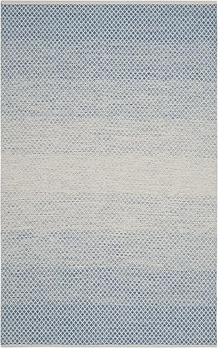 Miniatura 9 de Safavieh Montauk Collection MTK601A - Tapete de algodón hecho a mano, color negro y marfil., Algodón, NegroMarfil