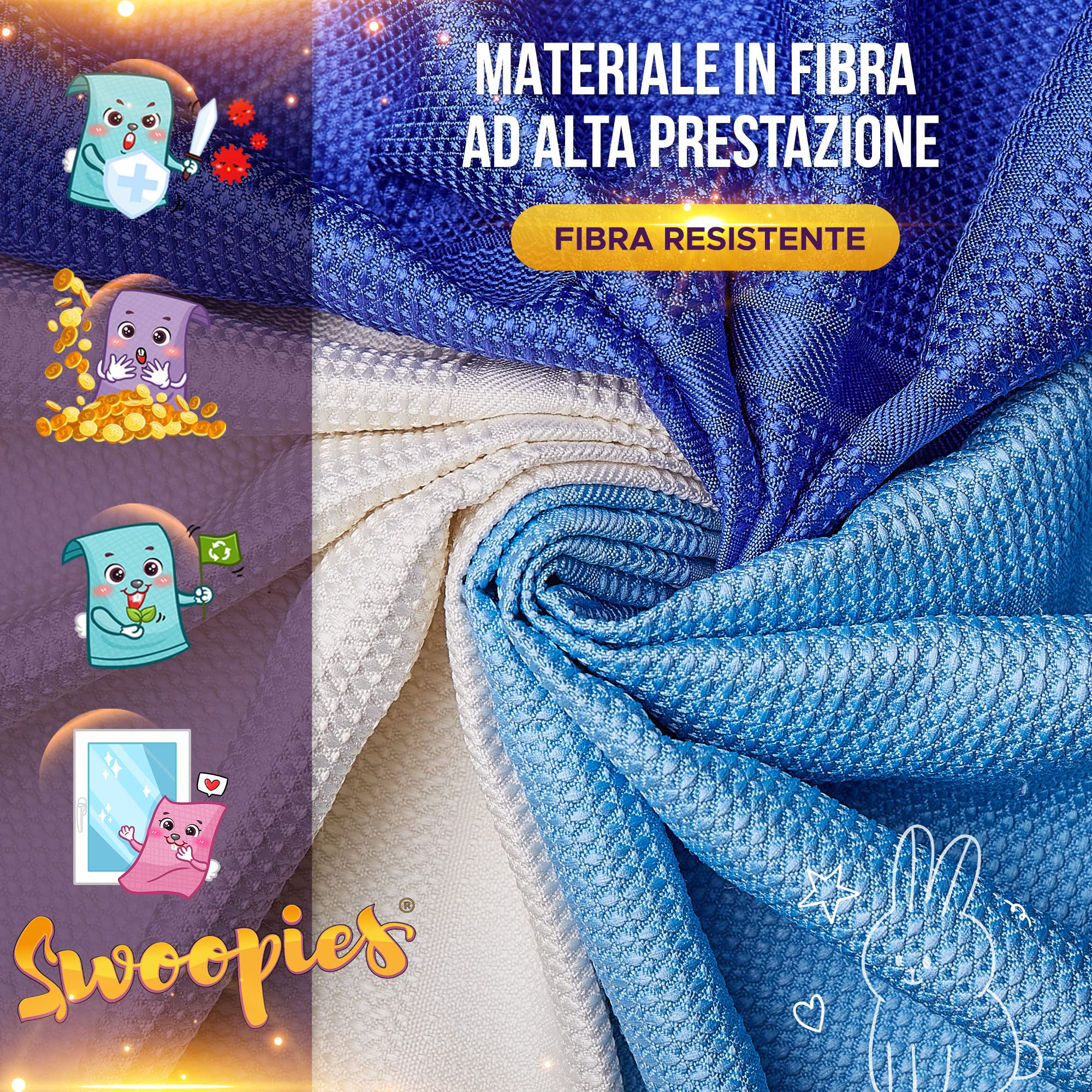 Panni Microfibra 12 Pezzi HOMEXCEL - Super Assorbenti, Senza Pelucchi, Per Auto E Casa - Foto 11