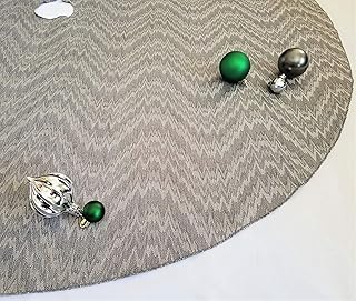 Silvery ZigZag Reversible 54" Tree Skirt - USA Made