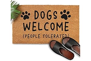 Dogs Welcome, People Tolerated Door Mat