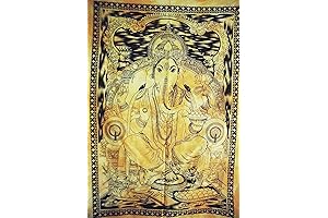 Traditional Jaipur Tie Dye Lord Ganesha Tapestry: A Divine Tapestry for Inner Peace and Harmony