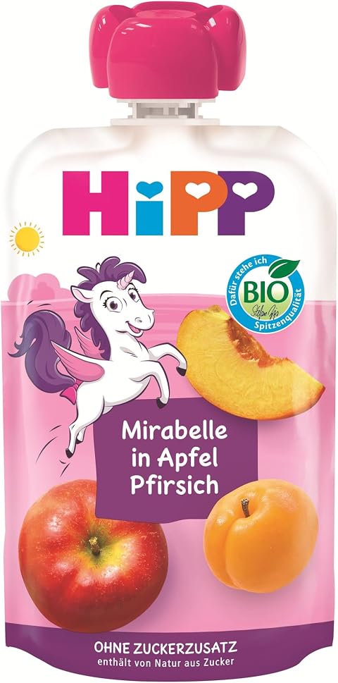HiPP Quetschie Mirabelle-Apfel-Pfirsich