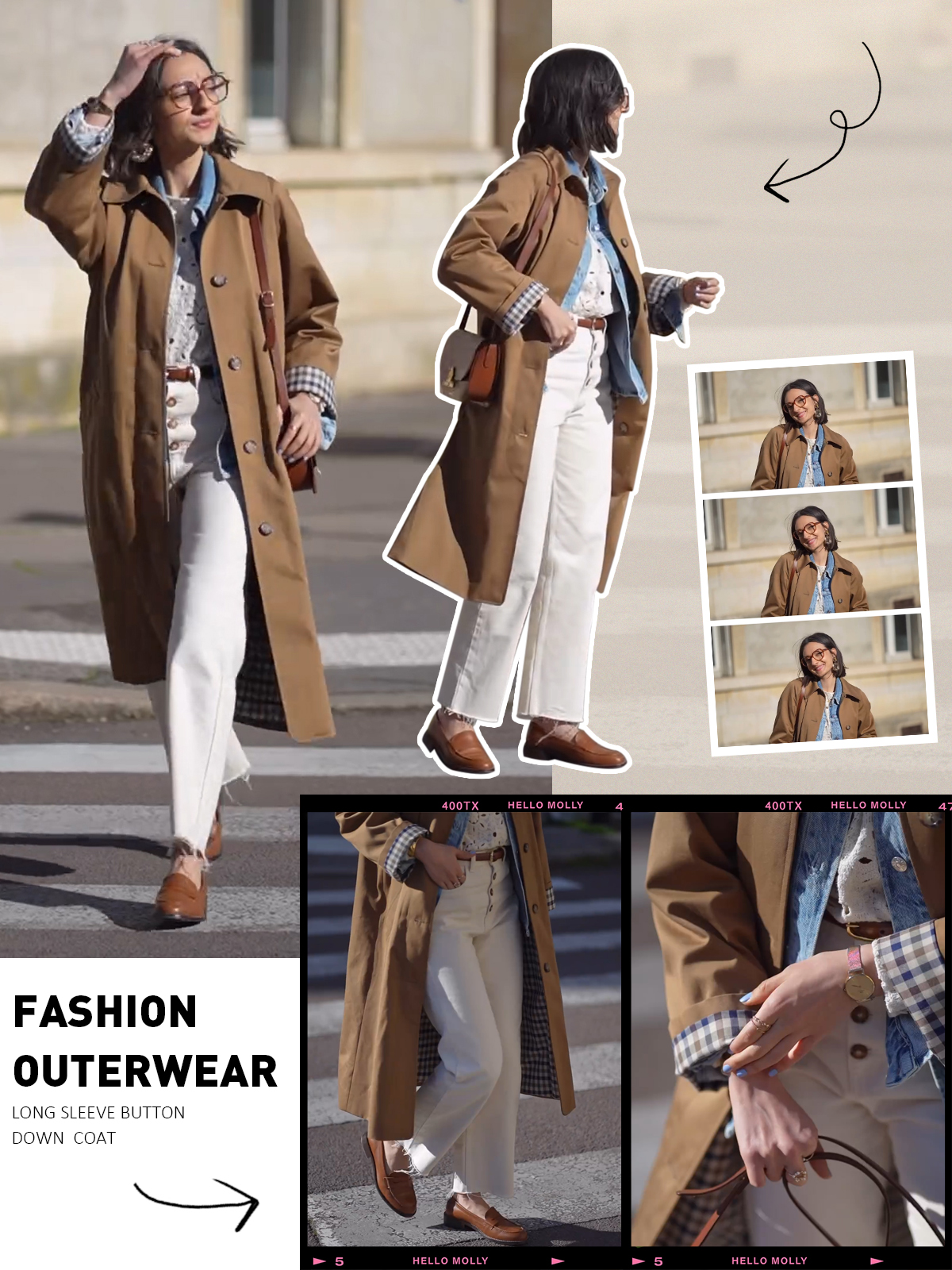 Amazon.com: Tankaneo Womens Long Trench Coat Single Breasted