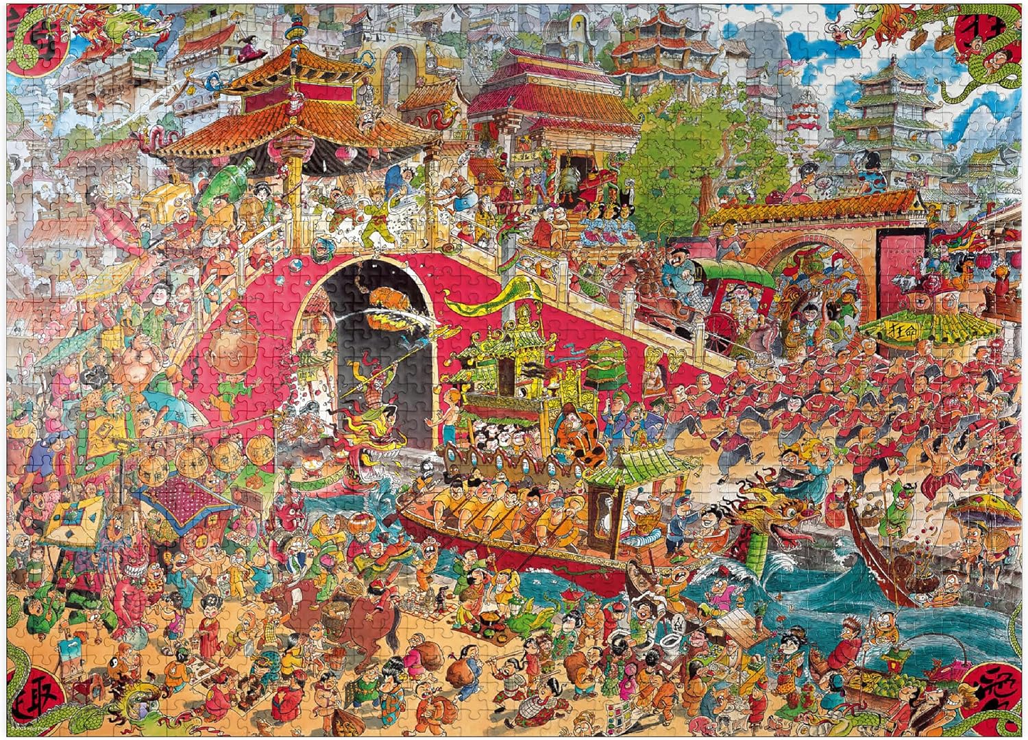 MyPuzzle China Town - Hugo Prades - Premium 1000 Piece Jigsaw Puzzle for Adults