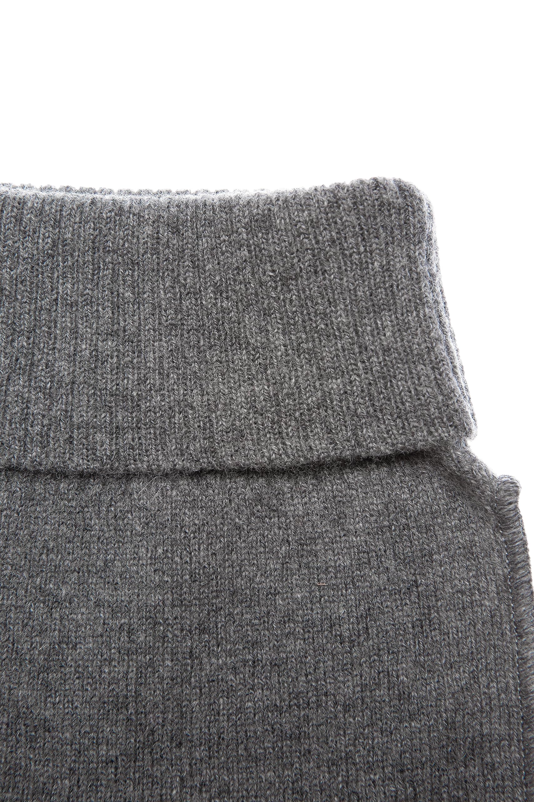 Bufanda de punto de lana para bebés y niños, muy suave y cálida, bufanda de punto para proteger el cuello en otoño e invierno, bufanda en color gris, para bebés de 0 a 3 años, gris, für 0-3