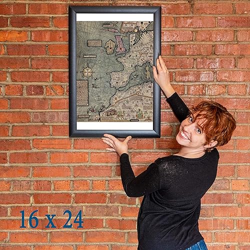 Miniatura 6 de Cresques Atlas Catalán - Mapa del mundo - 1387 - Mapa antiguo - Placa 1 de 3 - 16 x 24 pulgadas