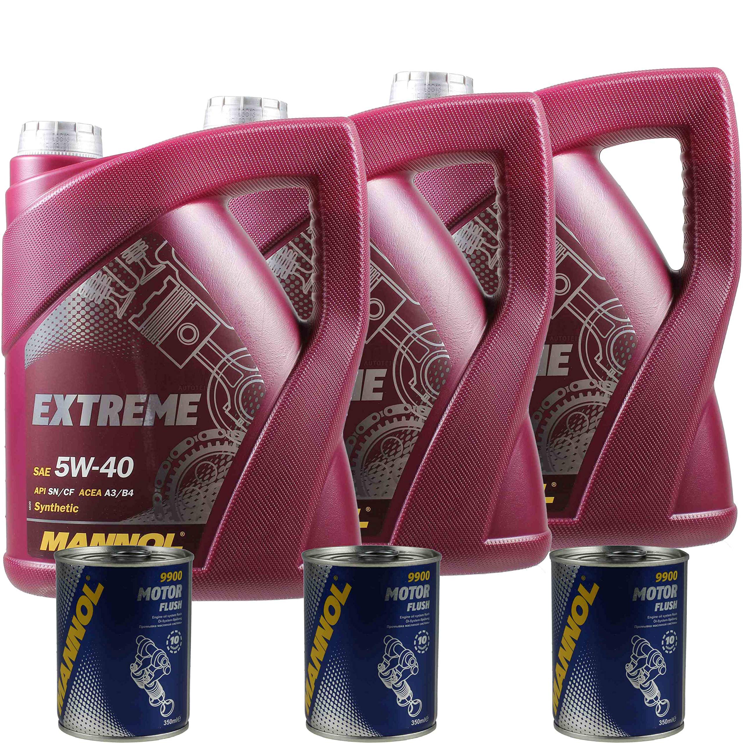 Mannol Extreme 5W-40 - Aceite para motor (15 L, 3 unidades, aditivo)