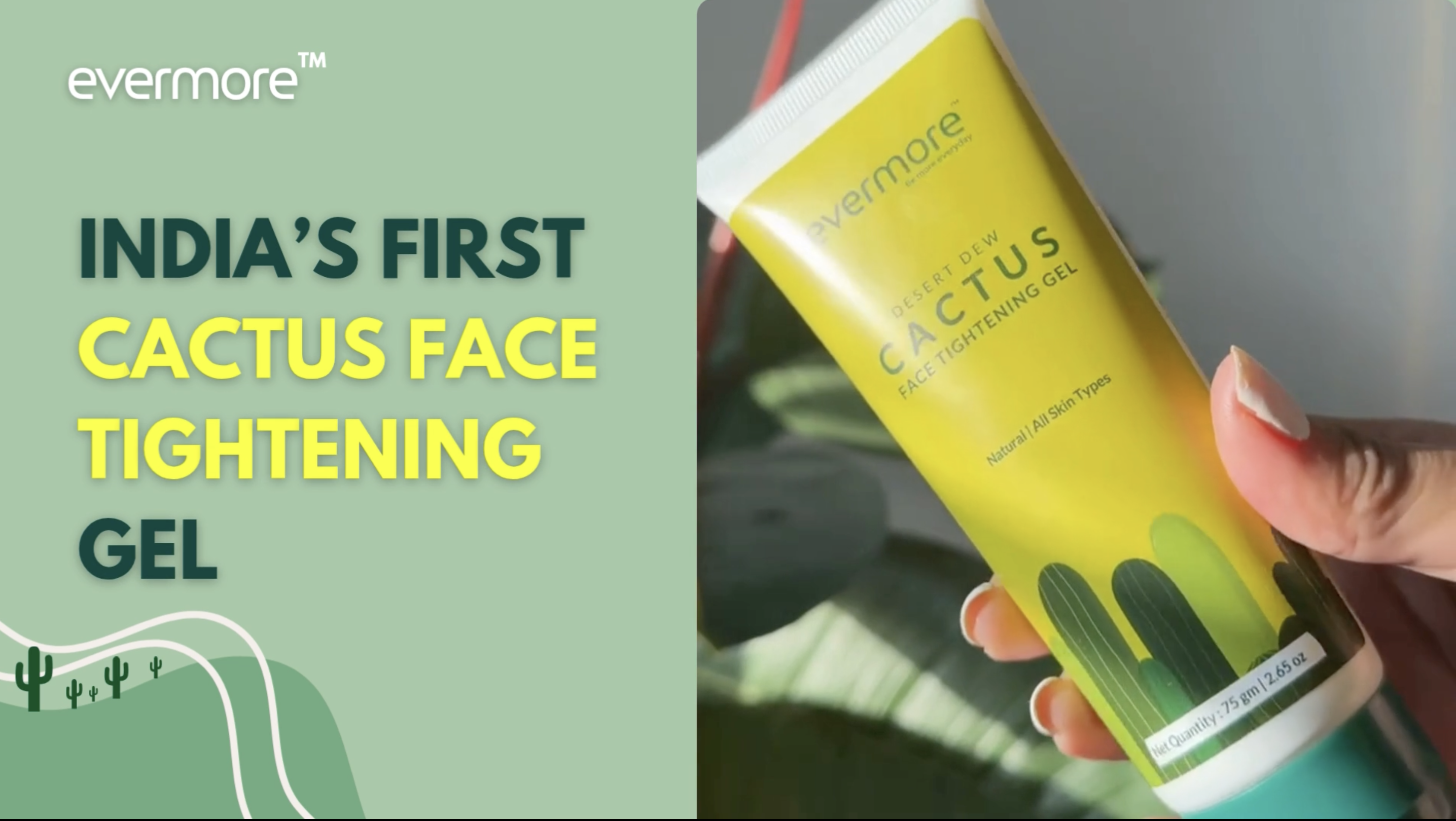 Evermore Face Tightening Gel Cream, 75g | Instant Lifting