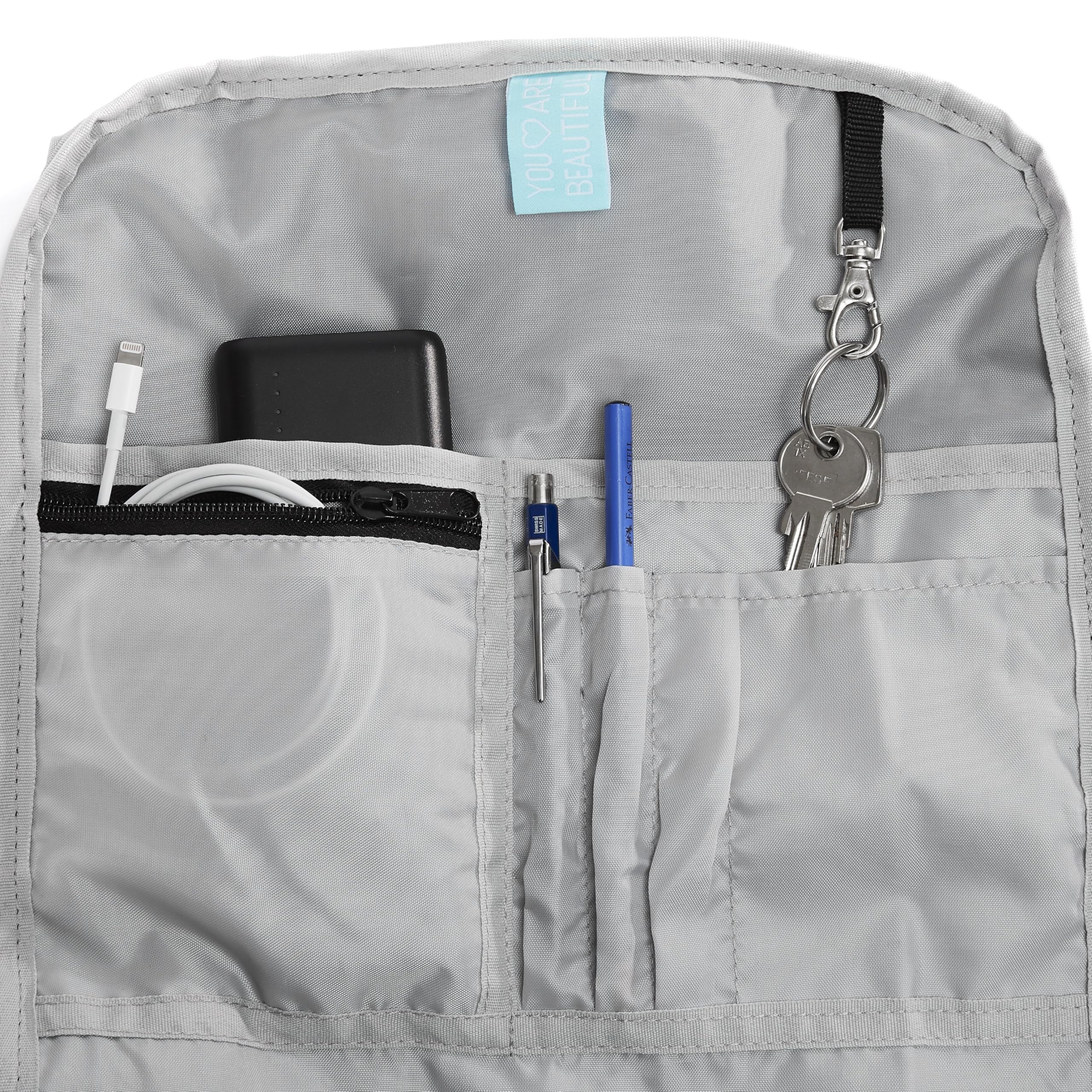 Ela Mo® Rolltop Rucksack Damen - Rollrucksack Anti Diebstahl für Sport & Reisen - Laptoprucksack für Schule, Uni, Business - Mit USB Anschluss & kompaktem Flaschenhalter - Upsy Daisy