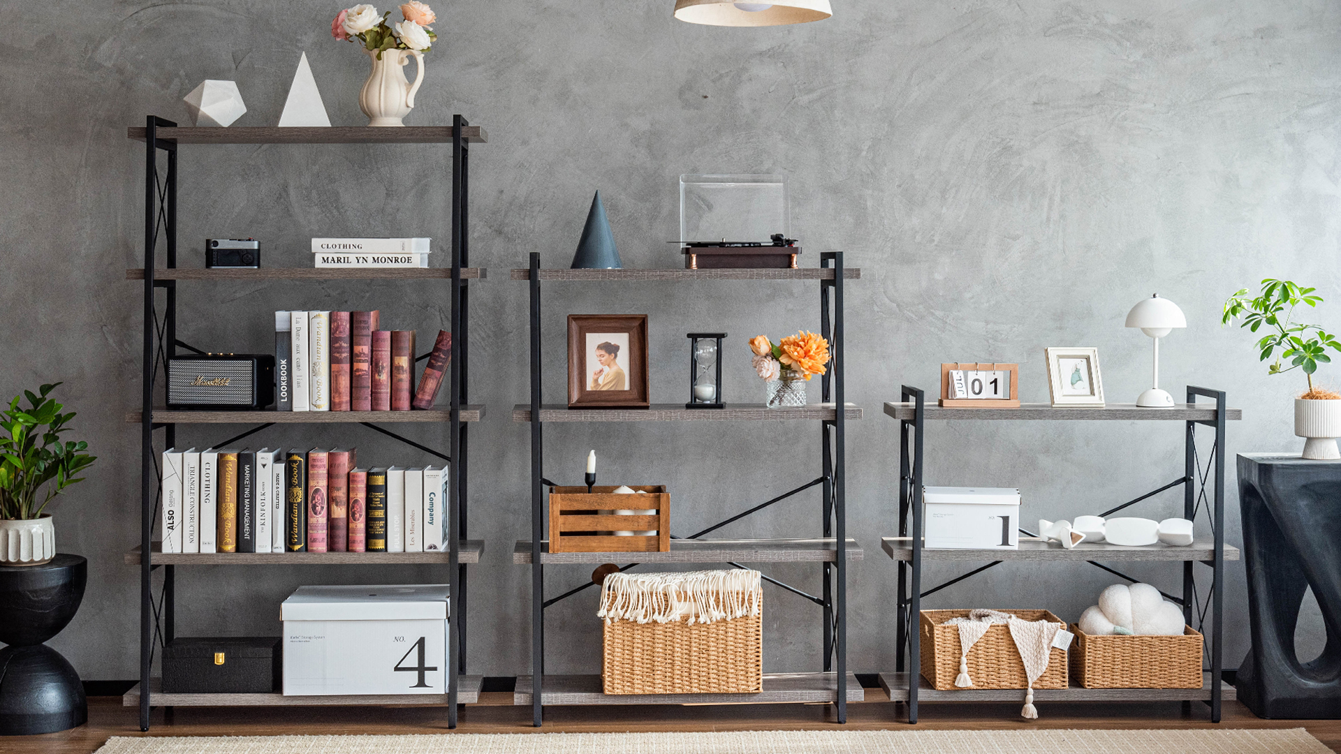 洋書 INDUSTRIAL CHIC WHW Industrial Chic Dresser, 19 Drawers and Utility Bins