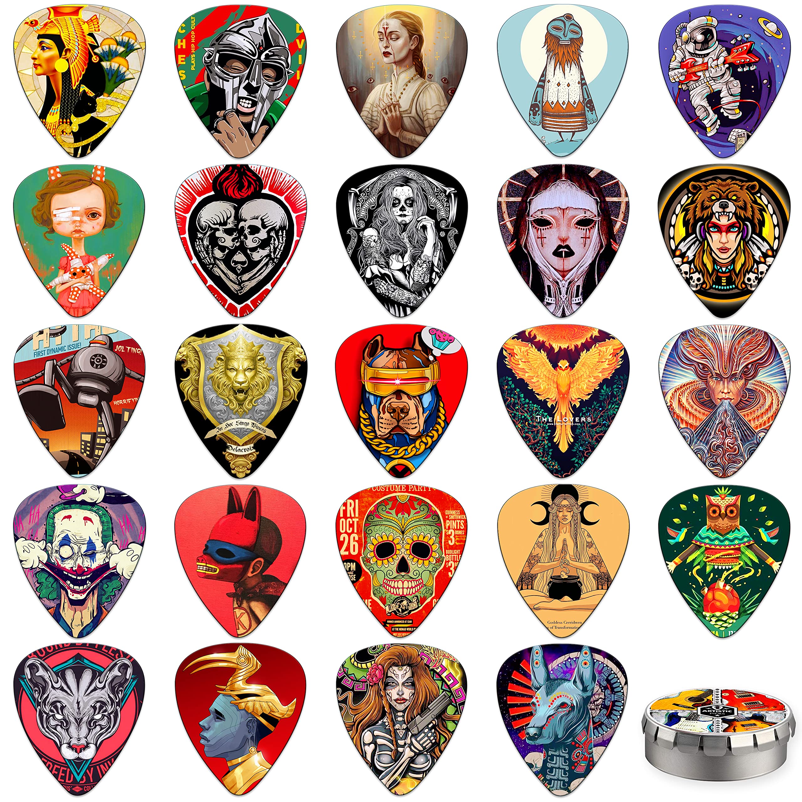 Brenzoos - Celluloïde Gitaarplectrums - Set Van 50 Stuks, 0,5 Mm Dikte Voor Akoestische En Elektrische Gitaar Ukelele En Basgitaar