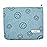 GUTGNK Makeup bag for Women, Corduroy Cosmetic Bag Aesthetic Design Ladies Tote Bag,Cute Smiley Face Makeup Organizer with Zipper - Blue