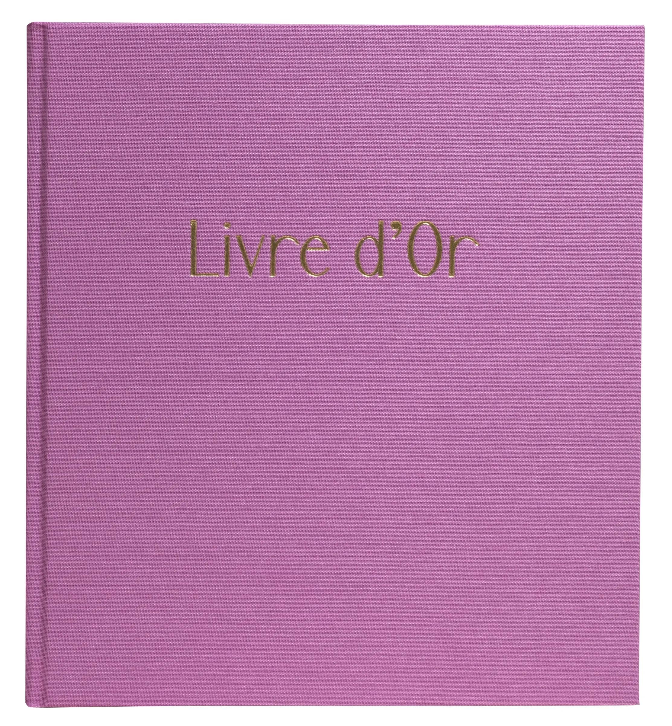 Exacompta - Réf. 47790E - 1 Livre d'or POP'N CO - Format Compact 21 x 19 cm - Tranche et marquage Or avec Inscription Livre d'or - 140 Pages Blanches Unies - Couleur Lilas