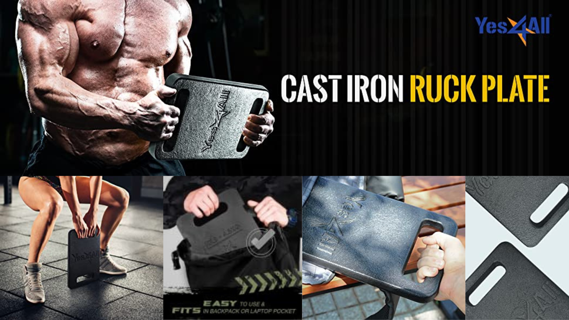 Rucking Exercise Equipment Yes4All 10 Lb Cast Iron Ruck Weight – For ...