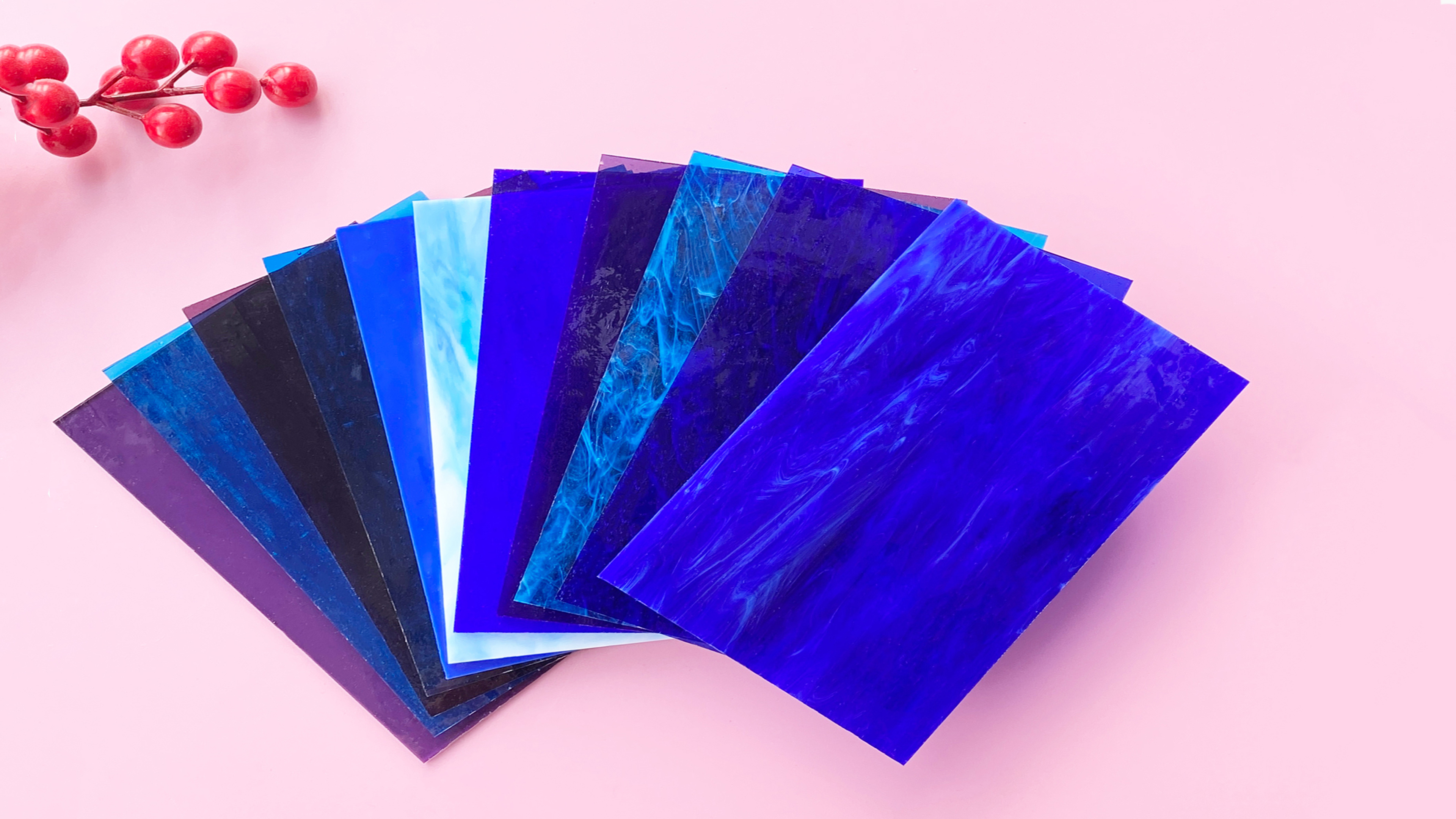 Amazon.com: ILLUCKAI 12 Sheets Fusible Stained Glass Sheet COE 96