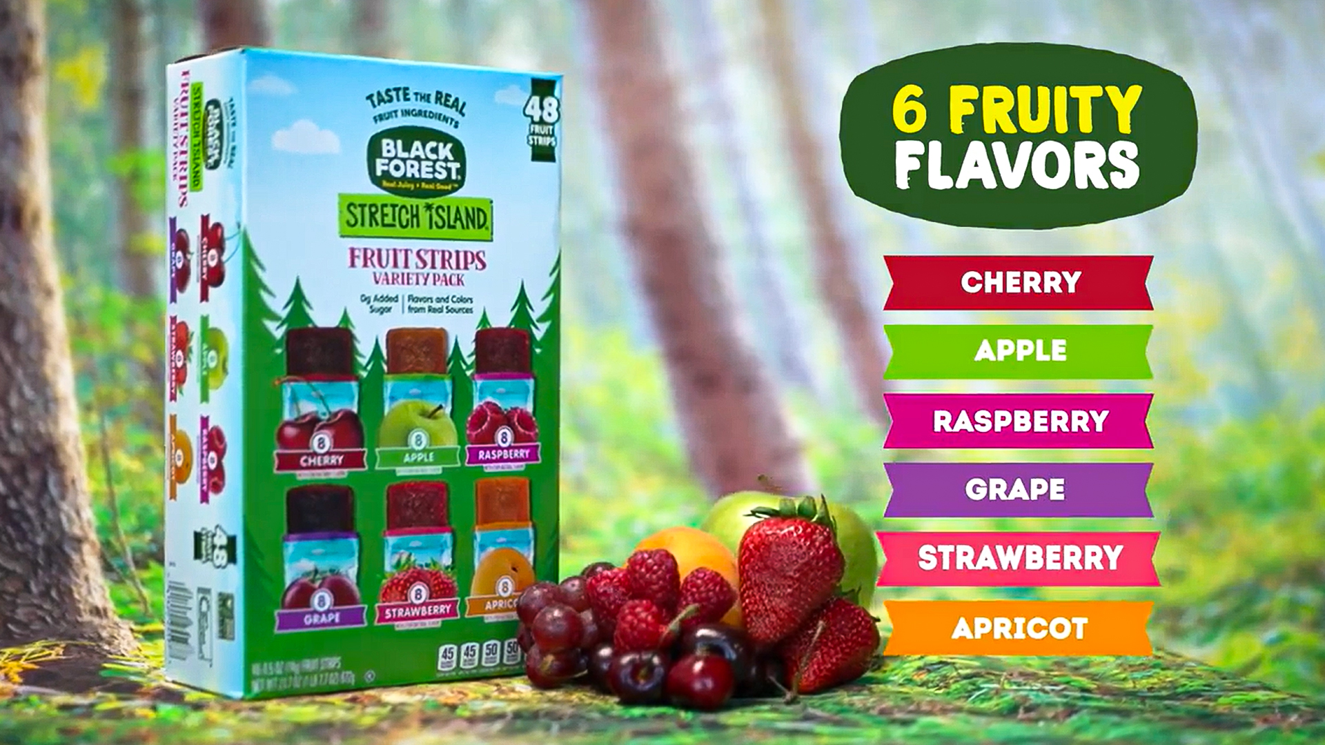 fruit Amazon.com: Black Forest, Stretch Island, Fruit Strips, Cherry, Apple,  Raspberry, Grape, Strawberry, and Apricot, Zero Grams Added Sugar Non-GMO,  48 ct