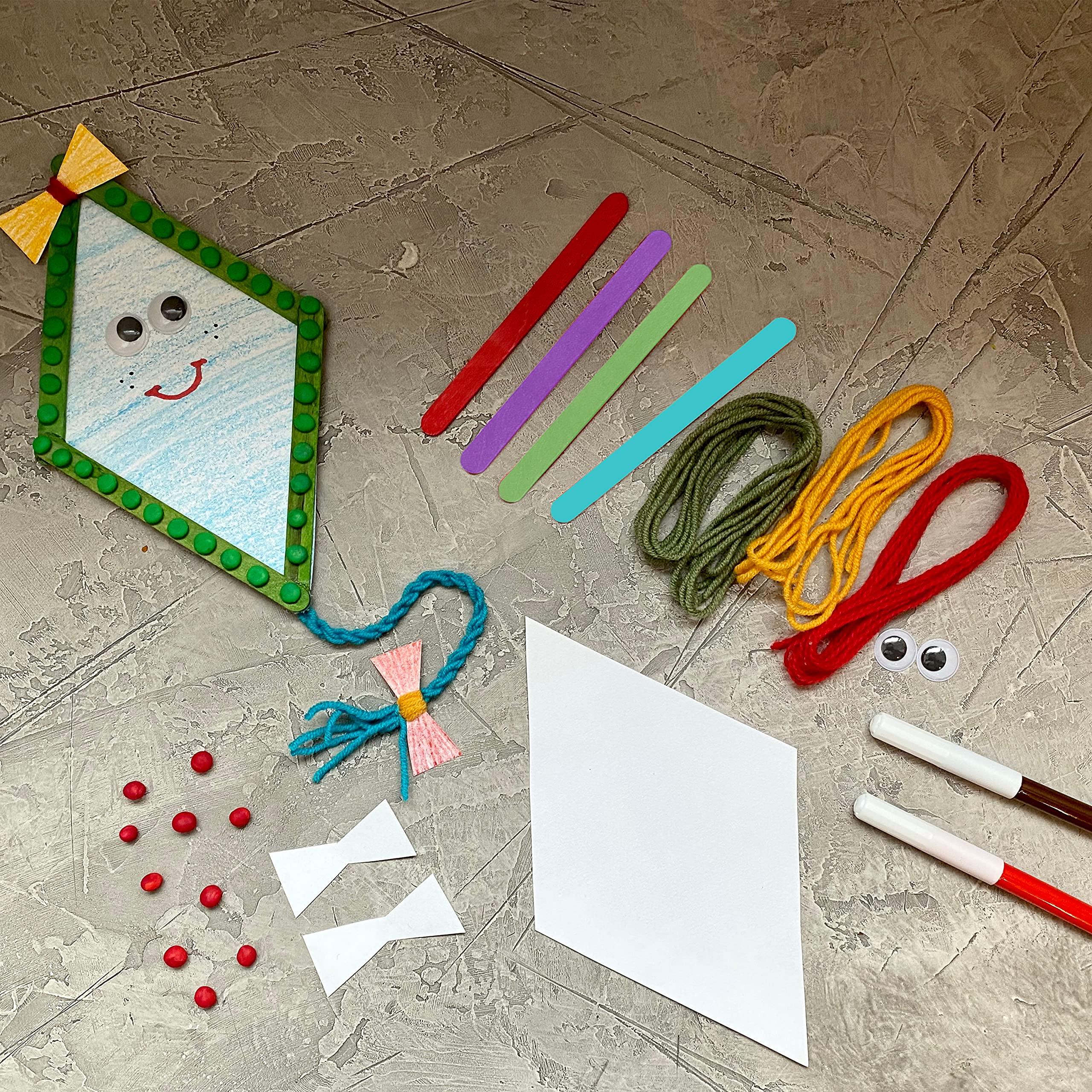 Buy Mr. Pen Colored Popsicle Sticks, 200 Pack, 4.5 Inch, Colored Craft