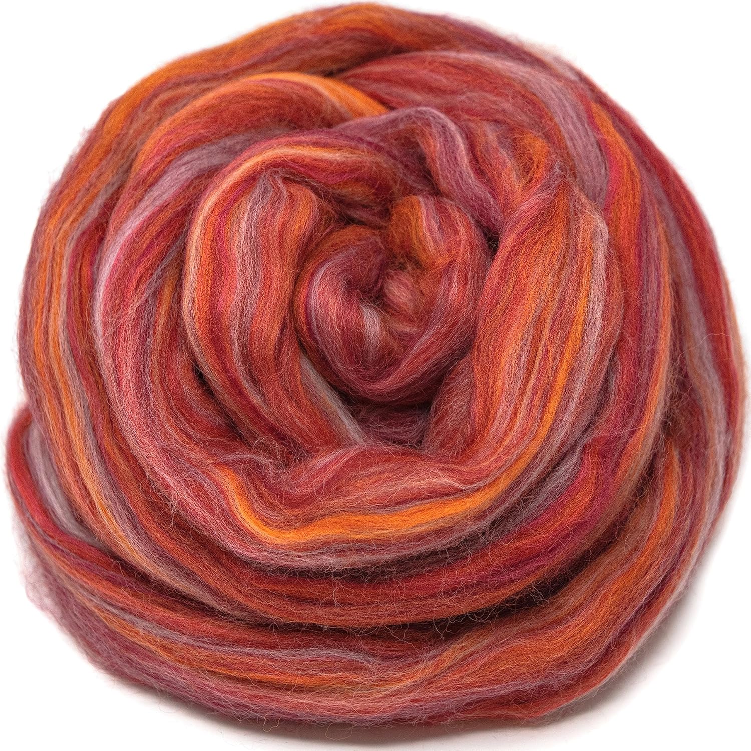 Merino and Rayon Derived from Bamboo Fiber Blend. Super Soft Combed Top Roving for Hand Spinning, Needle Felting, Wet Felting, soap Making and Dryer Balls. Phoenix Rising