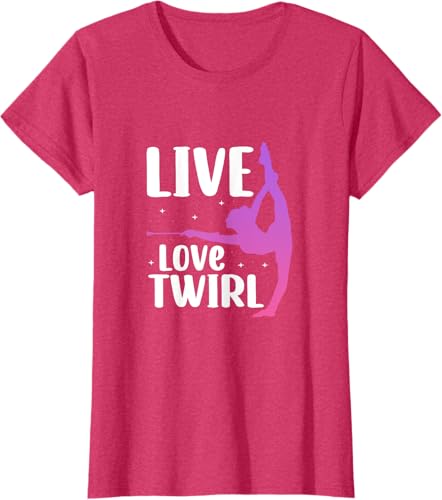Miniatura 31 de Twirl Baton Twirling Twirler Majorettes T-Shirt Black,Navy Blue,Asphalt Grey,Baby Blue,Cranberry Red,Red,Kelly Green,Brown,Olive Green,Dark Heather