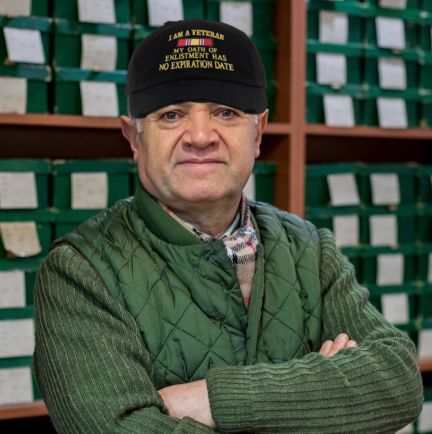 Dad Hat I Am A Veteran Vintage Hat Oath of Enlistment Embroidered Cap