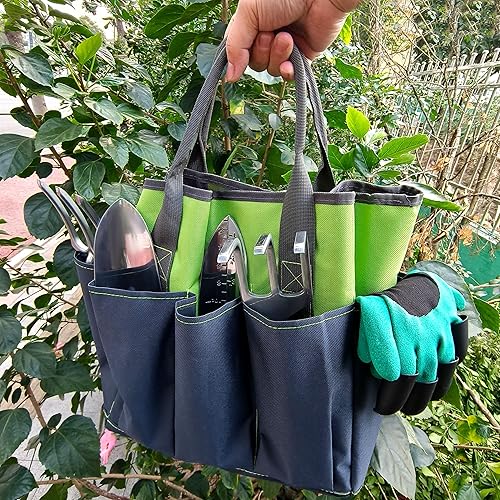 Miniatura 3 de Juego de 41 herramientas de jardinería de alta calidad, kit de herramientas de jardinería resistentes de acero inoxidable, con agarre de goma