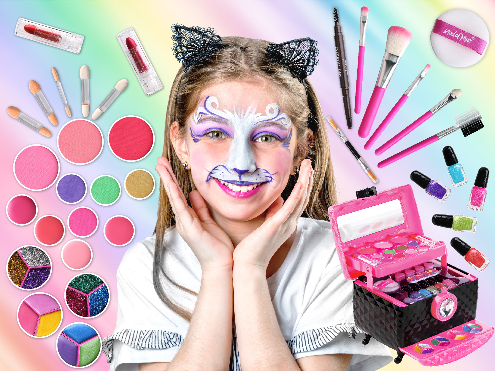 Amazon.com: Makeup Kit for Kids, FunKidz Washable Play Pretend 60