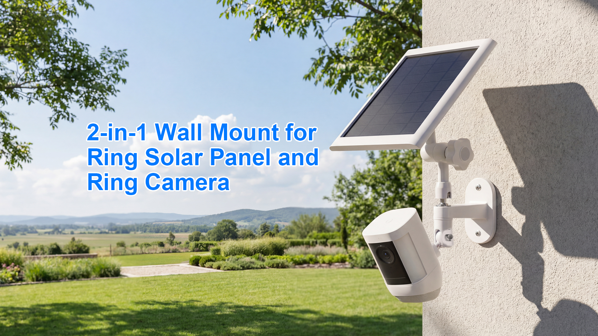 Ring Stick Up CamとSolar Panelのセット　おまけ付き Wasserstein Solar Panel Compatible with Ring Spotlight Cam Battery