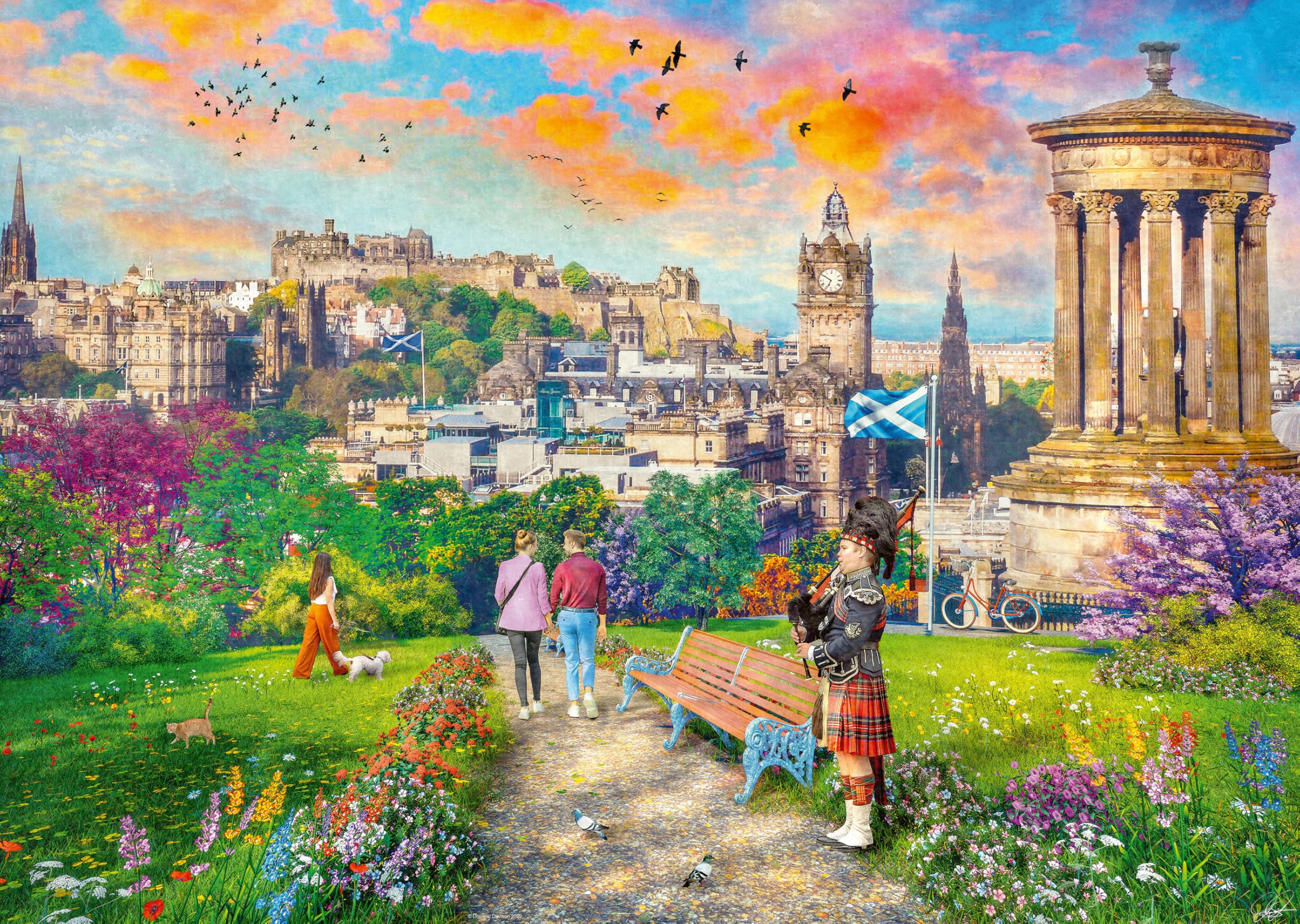 Ravensburger Edinburgh Romance 1000 Piece Jigsaw Puzzles for Adults and Kids Age 12 Years Up