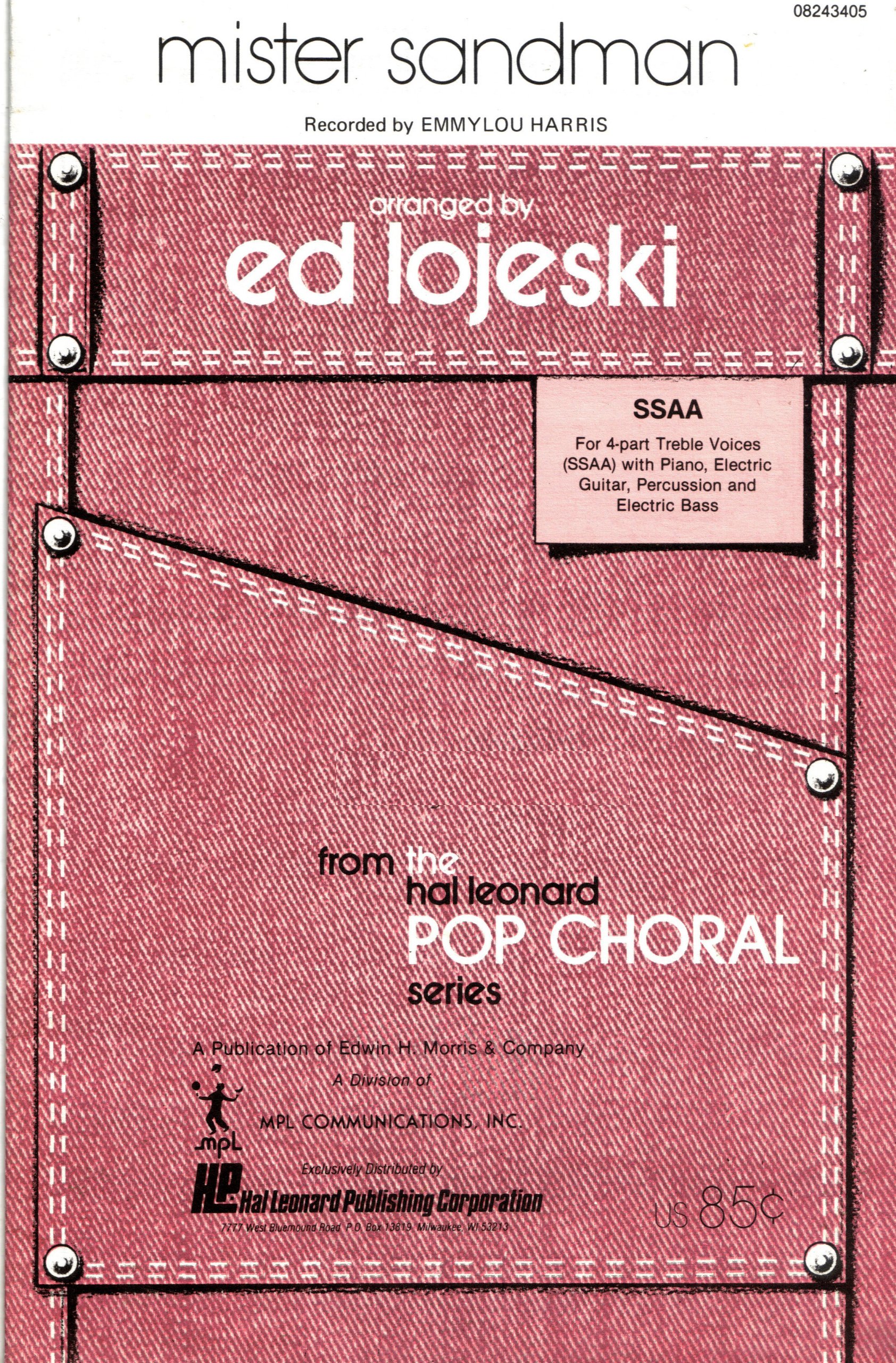 Pat Ballard: Mister Sandman: Upper Voices a Cappella: Vocal Score