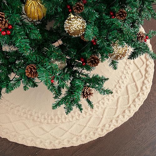 Vista 95 de Mr. Pen Christmas Tree Skirt - 48 inches, Faux Fur, White