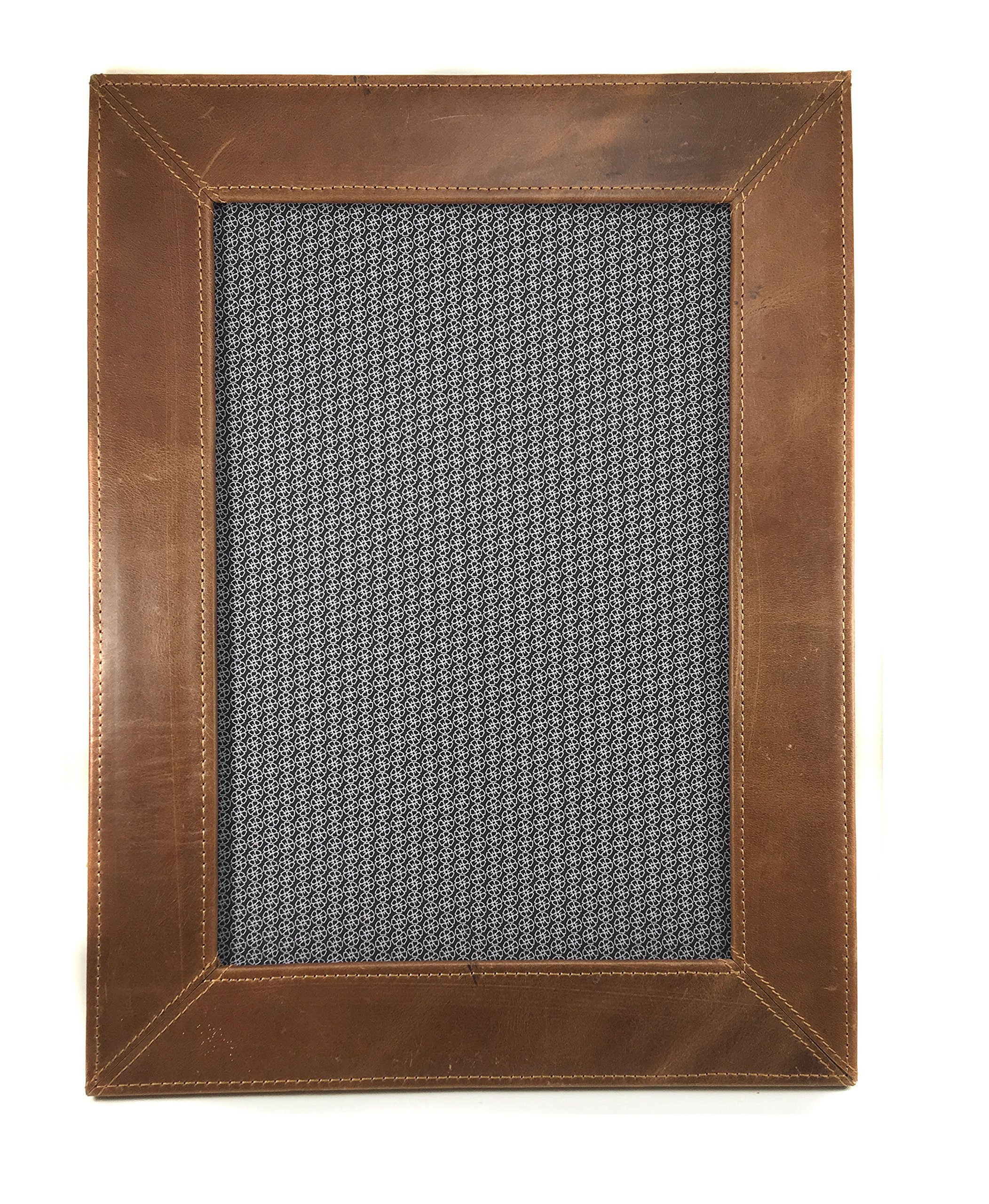 Chalk FactoryReal Leather Photo Frame for Gifting Wall Hanging Set Wall Display (A4, Tan)