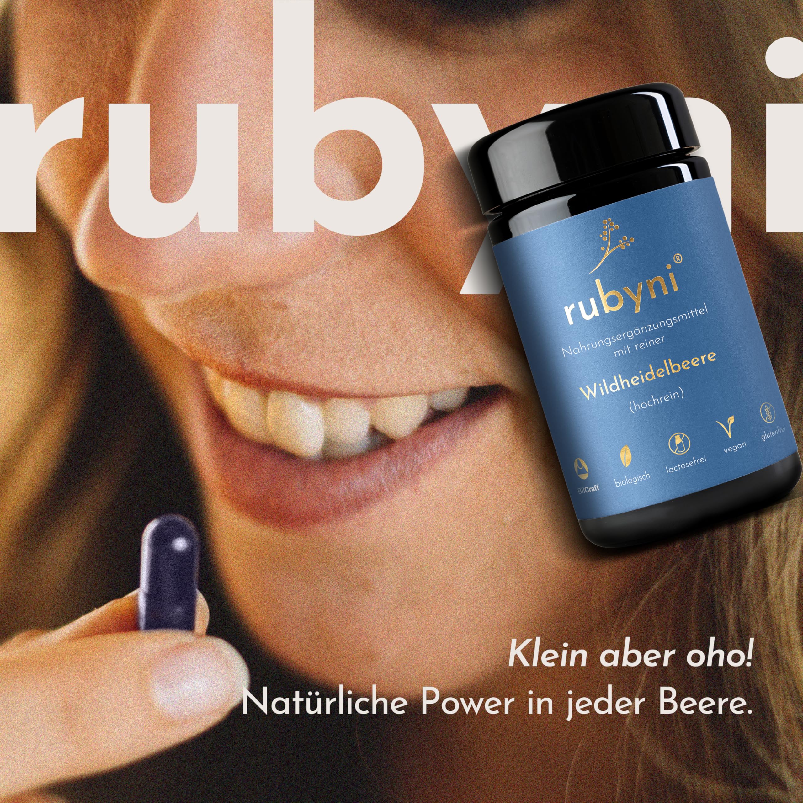 Wildheidelbeere - 90 Kapseln - 100% reiner Heidelbeeren Extrakt | Bio & Vegan - 820mg Wildheidelbeerextrakt pro Tagesdosis - Mit Polyphenolen & Anthocyanen - Hochkonzentriert - 100% BilCraft