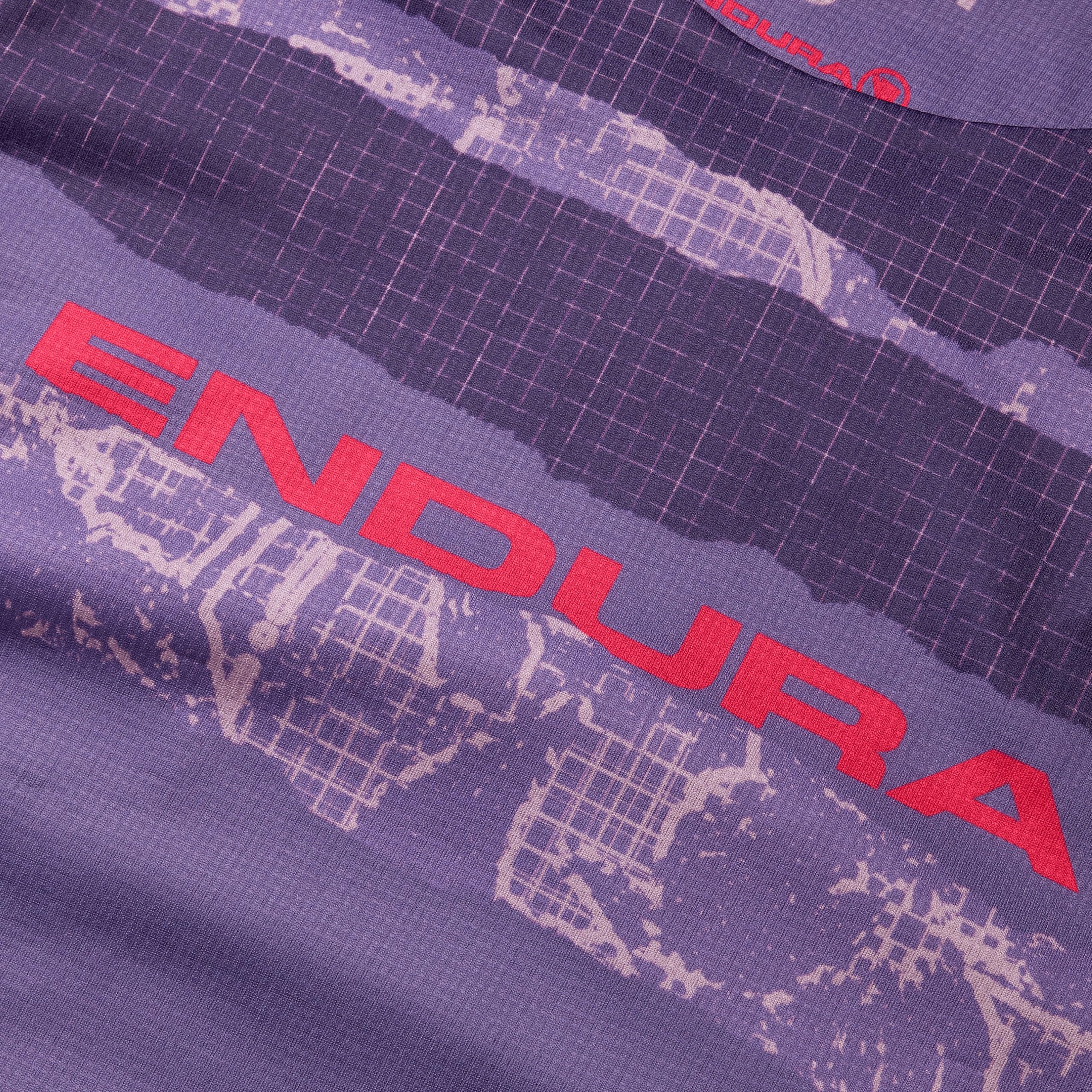 Endura Patchwork Printed Short Sleeve Cycling Tee T-Shirt da Ciclismo a Maniche Corte con Stampa Patchwork Donna