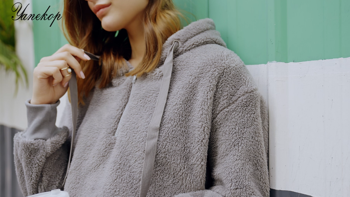 AUTOMET - Sudaderas De Forro Polar De Gran Tamaño Para Mujer, De Manga Larga, Sin Botones, Ropa
