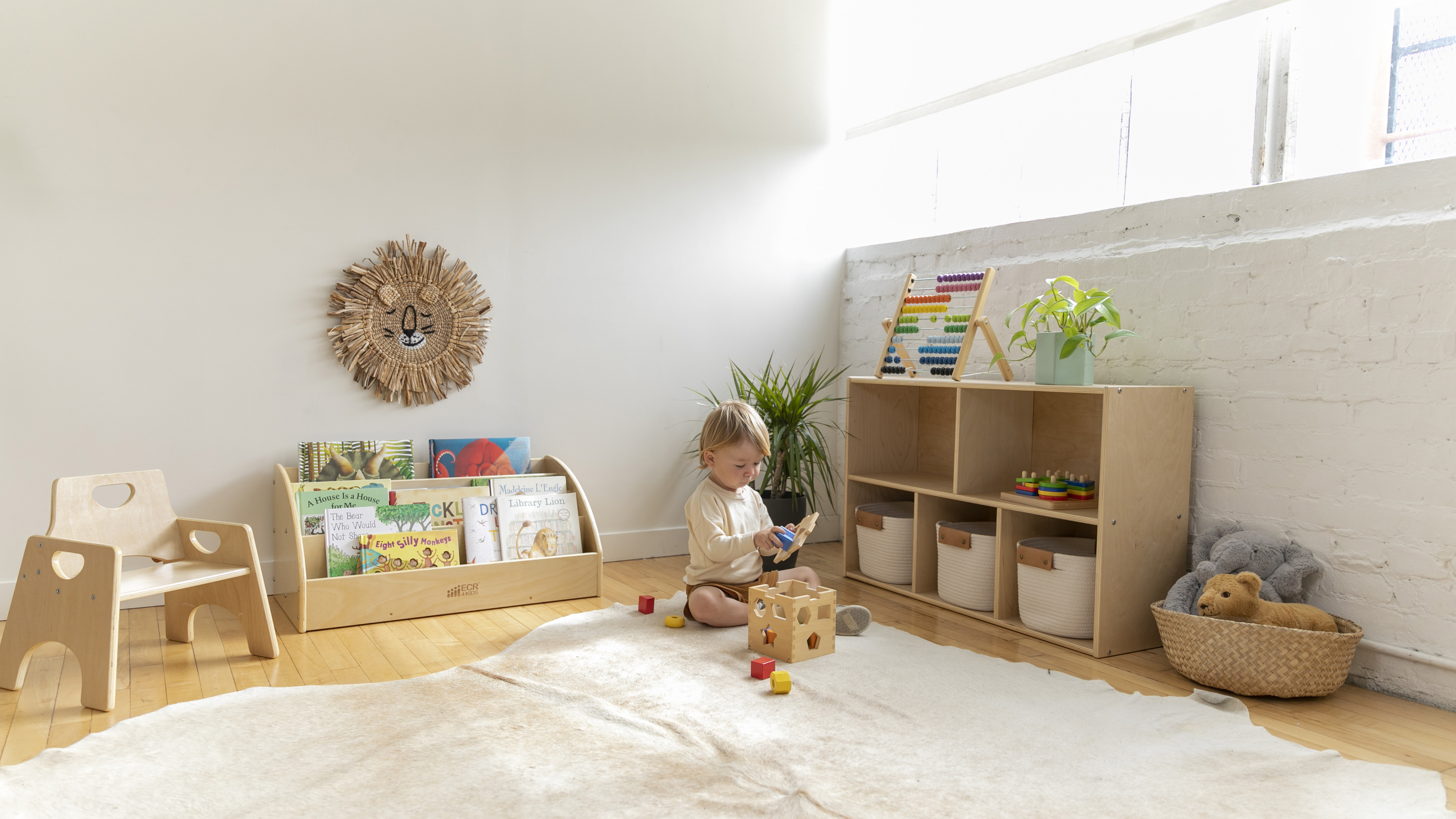 ECR4Kids Classic Bookcase, 36in, Adjustable Bookshelf, Natural - Image 7