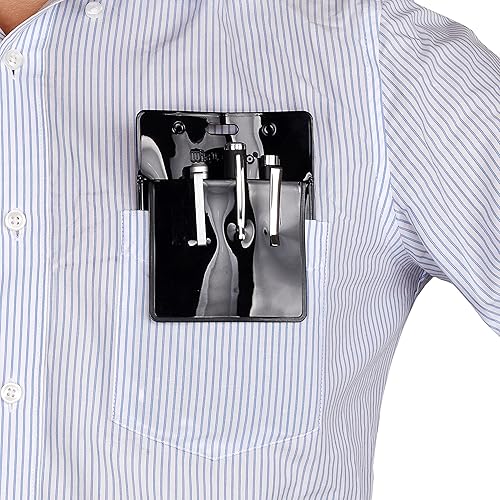 Miniatura 4 de Paquete de 5 protectores de bolsillo transparentes resistentes para camisas, abrigos de laboratorio, pantalones, multiusos, para bolígrafos,