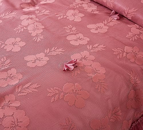 Miniatura 16 de Tache Home Fashion Royal Princess Ruffled Victorian Comforter Set, California King, Pink
