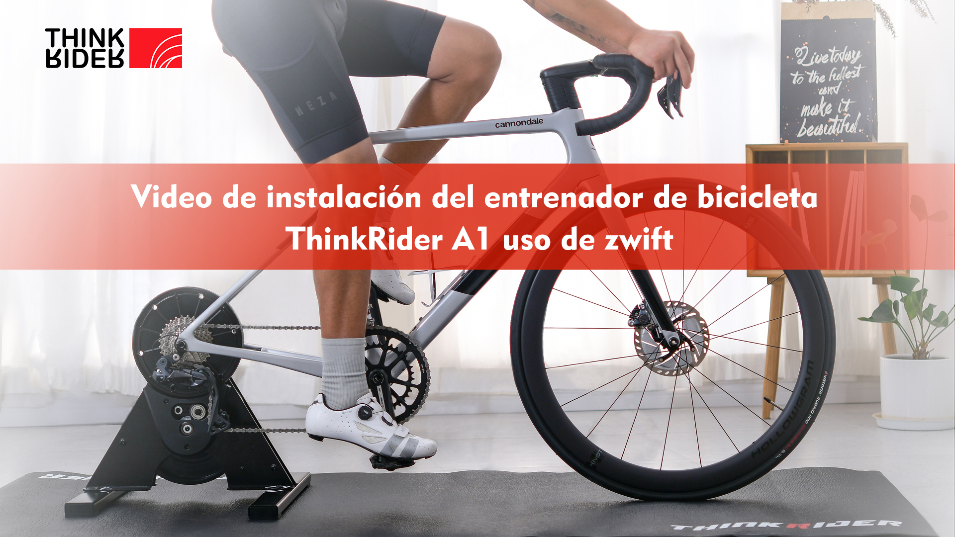 ThinkRider A1 - Transmisión Directa Rodillo de para Bicicleta para
