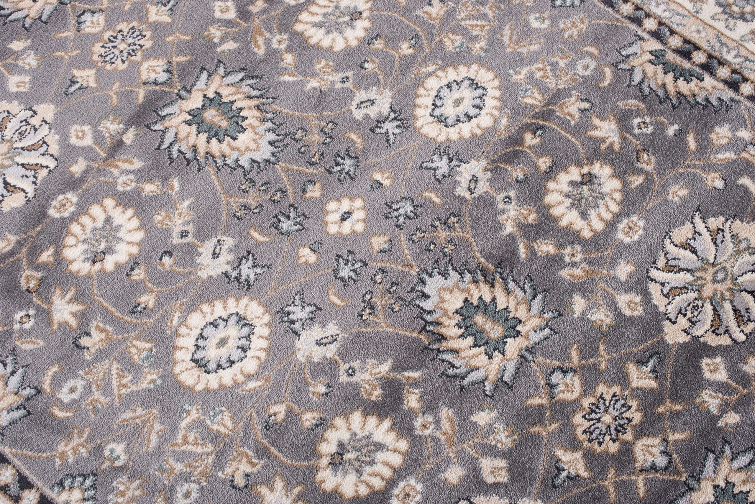 Mazovia Tappeto Corridoio 160x220cm Antracite Grigio Classico Tradizionale