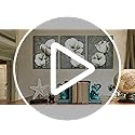 DZRWUBHS Modern Wall Decor - Canvas Wall Art for Living Room, Bedroom & Kitchen - Abstract Vintage Style White Flowers - 3 Piece Set